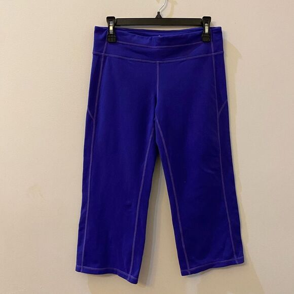 Athleta Capri Purple Yoga Pants Women Size L - Picture 1 of 8